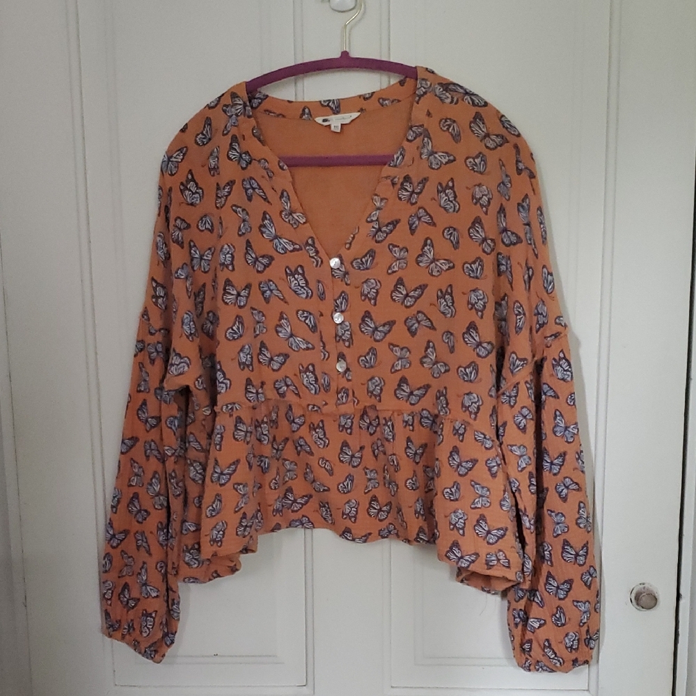 Simply Southern Butterfly Gauzy Top - Picture 2 of 7